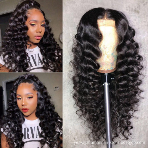 Yeswigs Hd Full Loose Deep Wave Lace Front Wig Raw Brazilian Virgin Curly Human Hair Lace Closure Wig Human Hair For Black Women